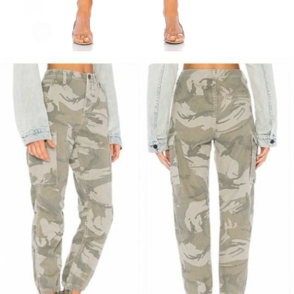 GRLFRND Gray Straight Leg Pants
